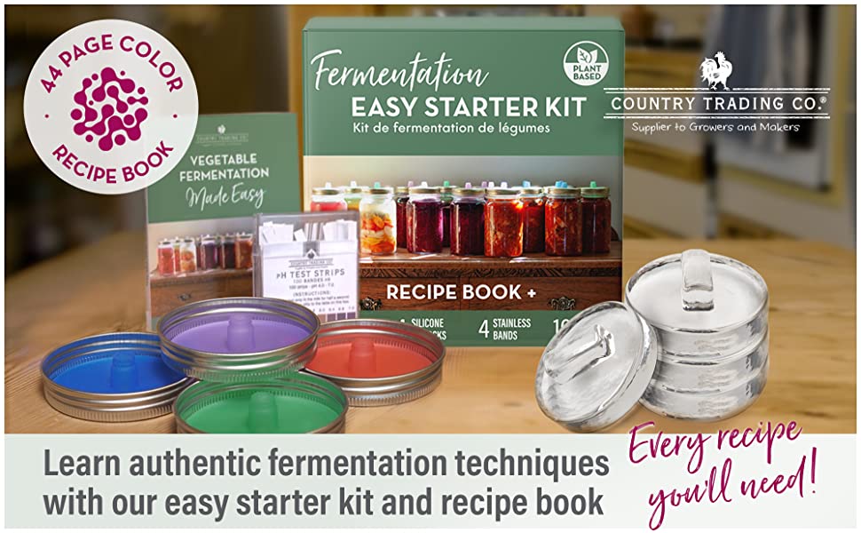 beginners fermentation kit starter pack fermented vegetables diy home lactic pickles stainless bands