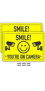 smile youre on camera sign