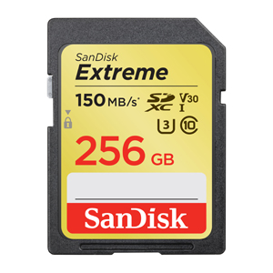 SanDisk Extreme SD 150mb - 128GB-256GB 