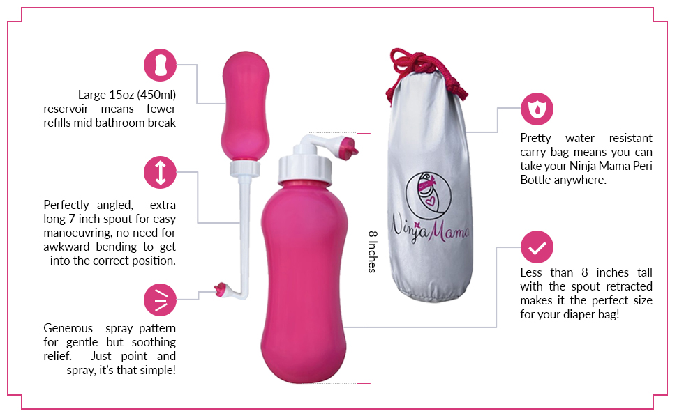 Hearts peri bottle pregnancy hospital bag