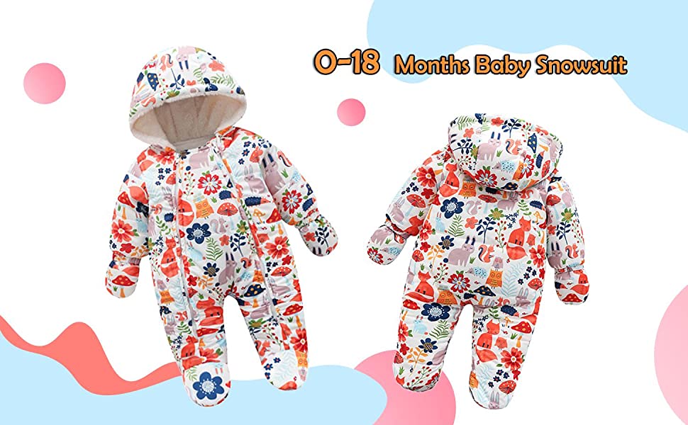 newborn baby snowsuit 0-3m