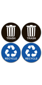 Recycle Sticker for Trash Can - Perfect Recycling Labels