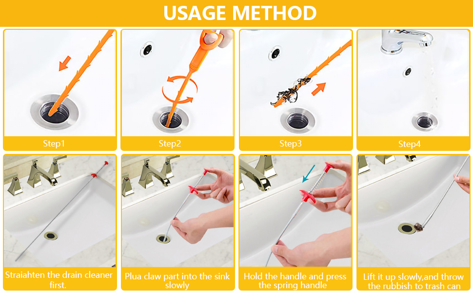 plumbing tools for professional plumber,snake drain,shower drain clog remover,drain hair remover