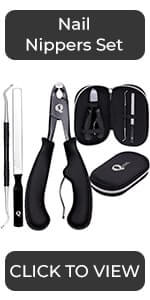 Thick Nail Clipper Kit - Set Crystal Nail File, Case Included, Manicure, Pedicure