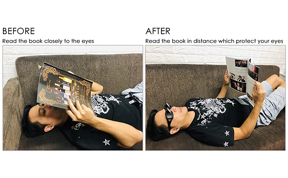 Large version, allows people to wear their own glasses