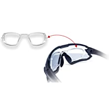 The package includes an OPTICAL CLIP for prescription lenses, if necessary. 