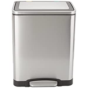 Stainless Steel Construction & Dual 15 Liter Bins