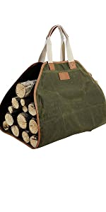 firewood log carrier tote bag