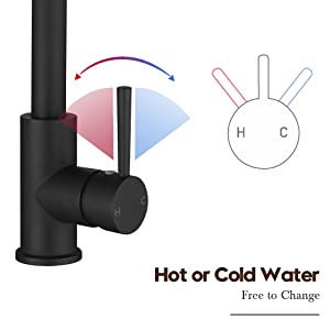 hot or cold water free to change