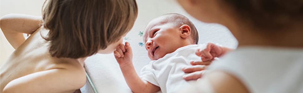 WaterWipes for newborn, sensitive skin.