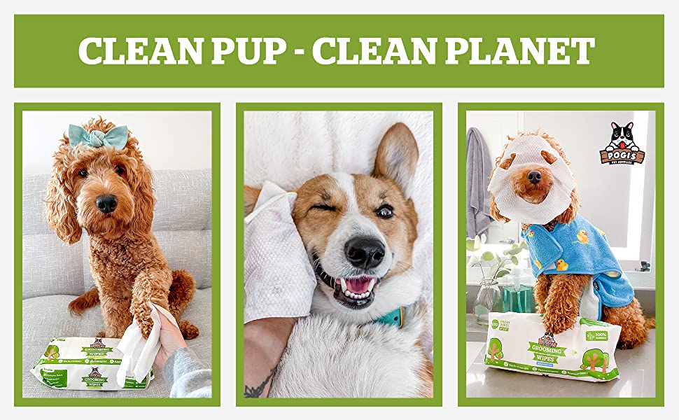 Clean pup clean planet Pogi's Grooming Wipes