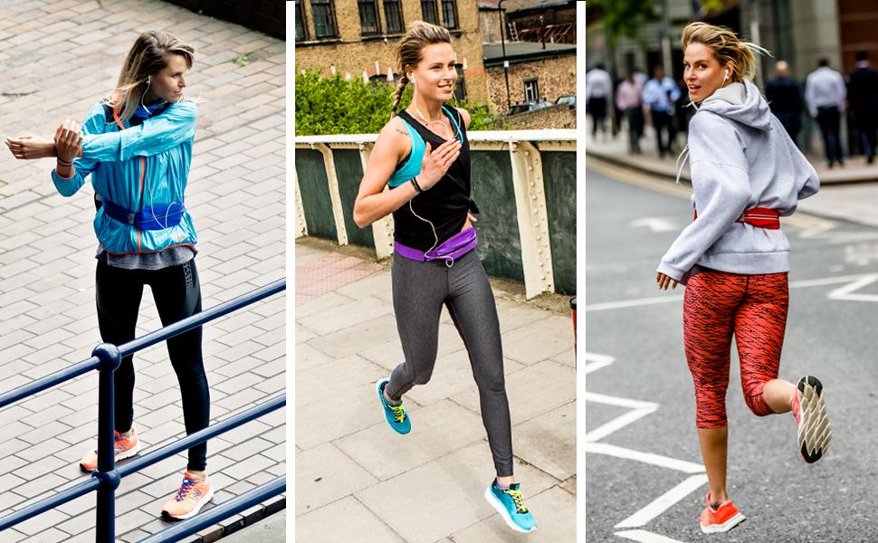 Woman wearing Sport2People Running belt