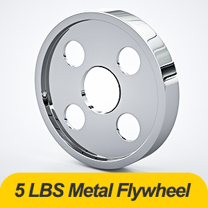5-pounds steel flywheel