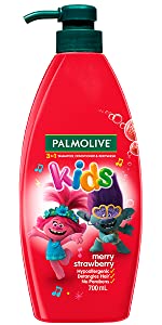 Palmolive Kids 3 in 1 Shampoo, Conditioner & Body Wash Trolls Merry Strawberry