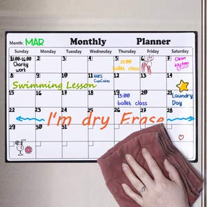 Dry Erase Monthly Calendar