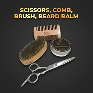 beard brush comb beard balm scissor for beard growth