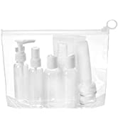 Travel Toiletry Bottles Leakproof, Portable Refillable Travel-size Containers with TSA Clear Trav...