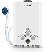 MAXKON 520L/Hr Portable Outdoor Gas LPG Instant Shower Water Heater - White