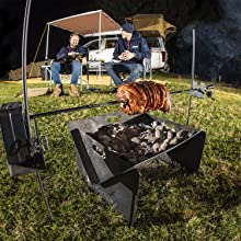 Portable steel fire pit