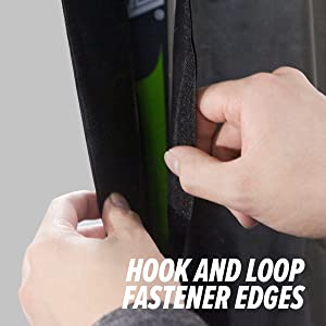 Hook and loop fastener edges