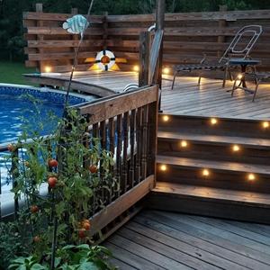 recessed deck stair lights