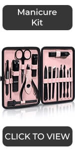 Manicure Set - Nail Clipper Kit - Set Crystal Nail File, Case Included, Manicure, Pedicure