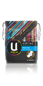 ubk, u by kotex, ubyk, ultra thins, pads, sanitary pads, period pads, printed pads, pads with wings