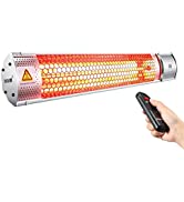 Maxkon 2000W Electric Outdoor Halogen Infrared Patio Heater Radiant Heater