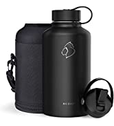 BUZIO Stainless Steel Water Bottle, BPA Free & Vacuum Insulated with Straw Lid and Flex Cap(Cold ...