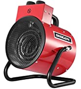 Industrial Fan Heater2000W 2-in-1 Portable Electric Space Heater Freestanding Carpet Dryer with S...