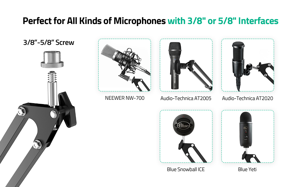 Perfect for all kinds of microphones