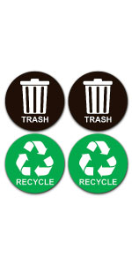 Recycle Sticker for Trash Can - Perfect Recycling Labels