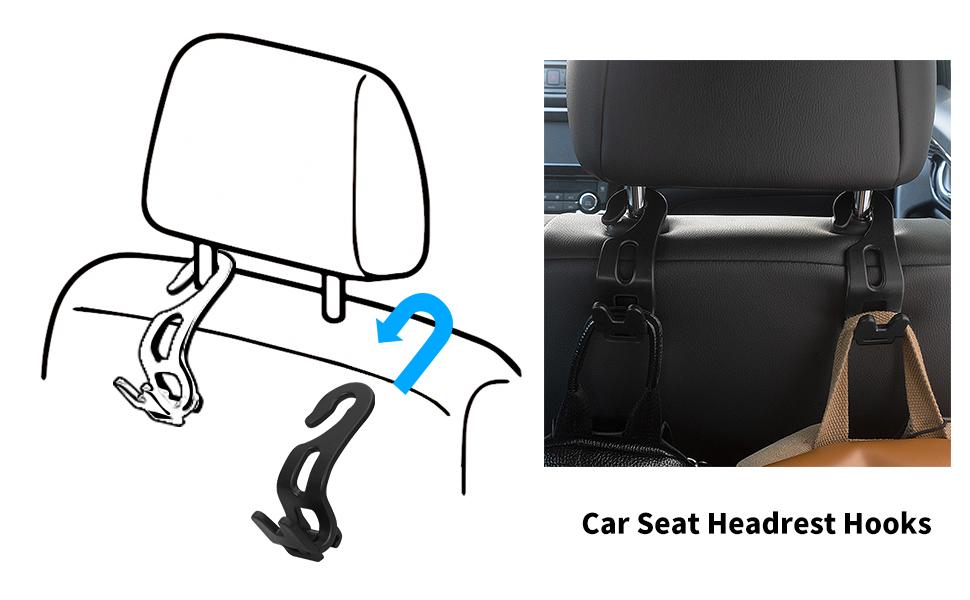 Car Seat Headrest Hooks