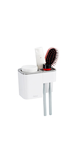 Adhesive Toothbrush Holder Wall Mounted Bathroom Toothpaste Holder with Single Cup Organizer Set