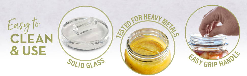 glass lead free fermentation weights handles fits all jars weigh down vegetable ferments