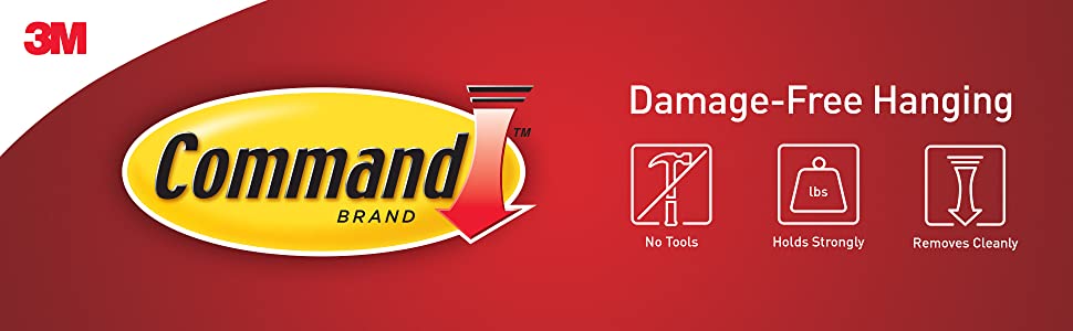 Command Brand Damage Free Hanging, No Tools, Holds Strongly, Removes Cleanly