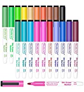 Dry Erase Markers, Shuttle Art 20 Colors Magnetic Whiteboard Markers with Erase, Fine Point Dry E...