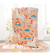 BUZIO Kids Fleece Weighted Blanket 2.3 kg, Unicorn Blanket for Kids with 4 Color Options, Ultra S...