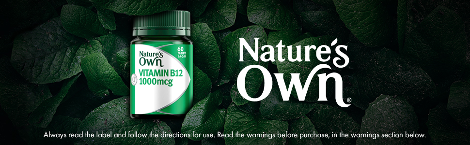 nature's own, vitamin b12 1000mcg, b12, 60 tablets, vitamin B12 tablets, nervous system health