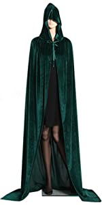 Green hooded cloak