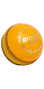 Cricnix Bionic Yellow Leather Cricket Ball 3.8 oz Indoor