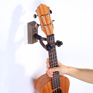 Guitar Wall Mount Hanger WalnutGuitar Hook Holder Stand for Bass Electric Acoustic Guitar Ukulele