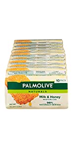 Palmolive Naturals Bar Soap Milk & Honey Moisture Care 10x90g