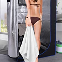 Full Size Portable Steam Sauna ?CPersonal Home Spa, with Remote Control, Foldable Chair, Timer