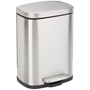 AmazonBasics Rectangle Soft-Close Trash Can