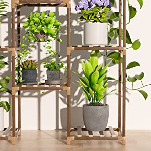 Wood Plant Stand 7 Tiered