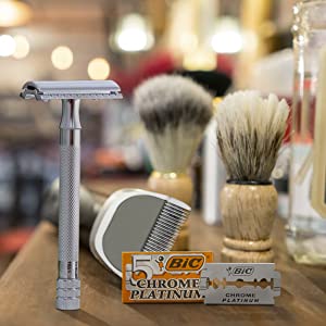 BIC Double Edge Razor Blade for Mens Shaving at home and Barber