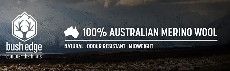 Bush Edge Banner 100% Australian Merino Wool