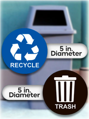 Recycle Sticker for Trash Can - Perfect Recycling Labels