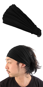 wide haircover for long hair mens womens hujer mujeres hombres sportiva sports running sushi chef